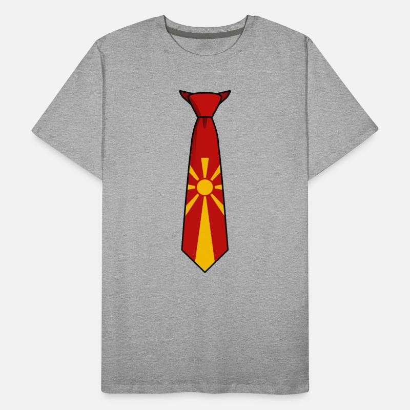Macedonia Tie – Flaggendesign Männer Premium Bio T-Shirt
