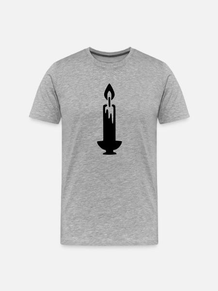 Candelabro - Camiseta orgánica premium hombre - gris jaspeado