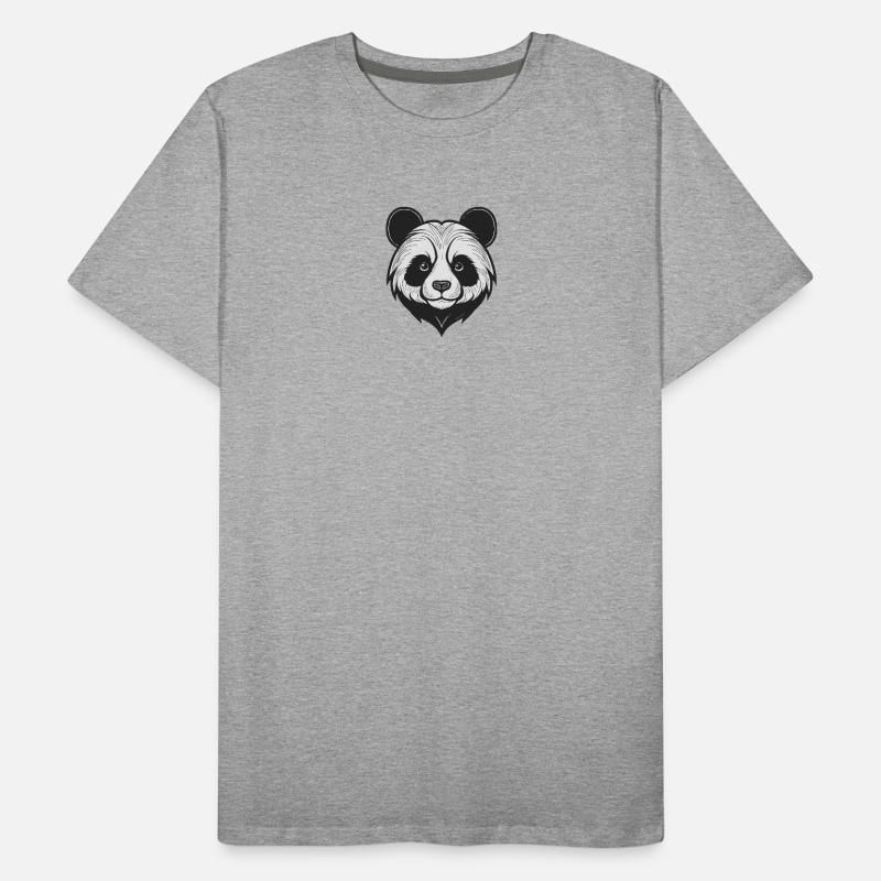 Conception de masque de panda charmant T-shirt bio Premium Homme
