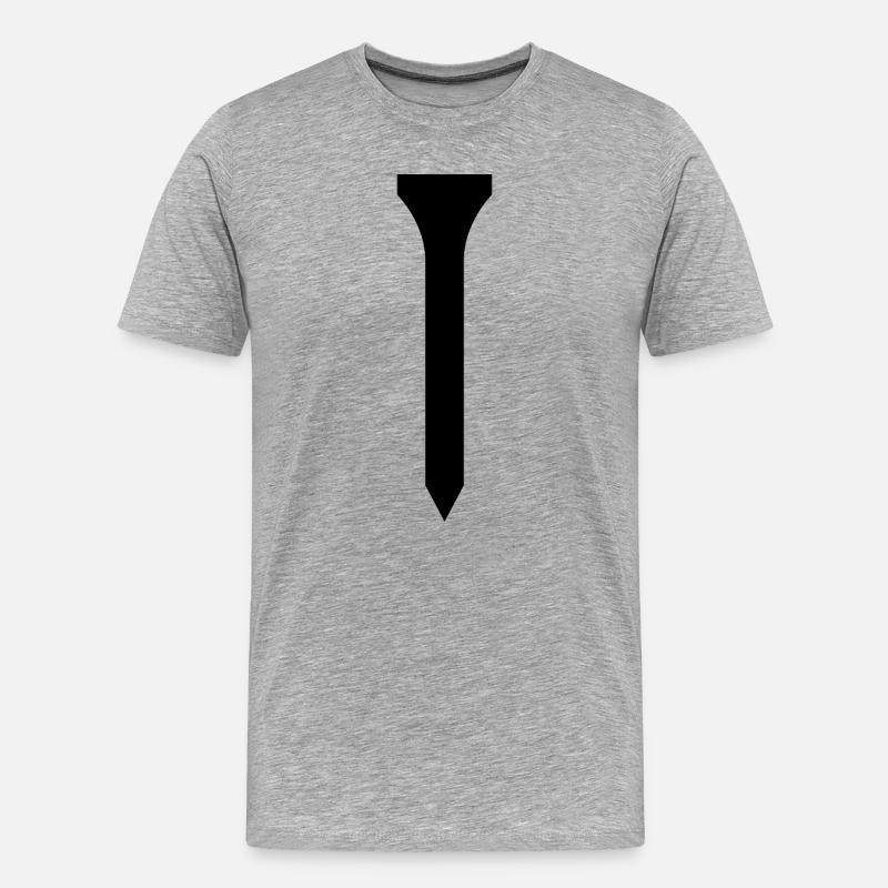 Golf Tee - Männer Premium Bio T-Shirt - Grau meliert