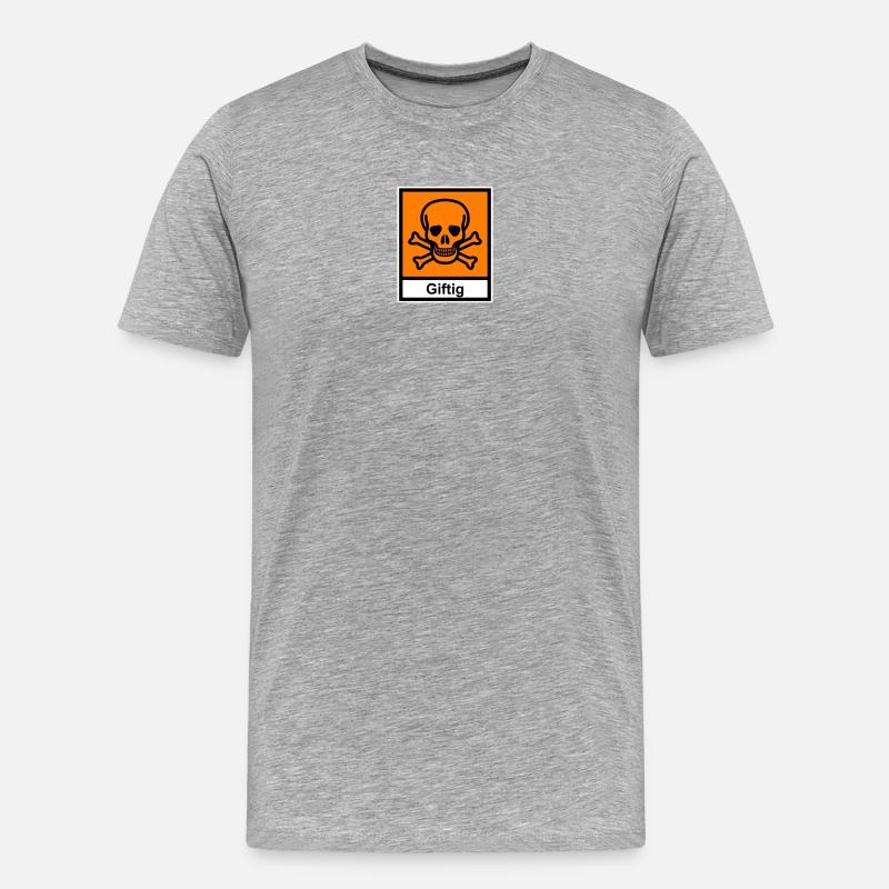 Giftig - Männer Premium Bio T-Shirt - Grau meliert