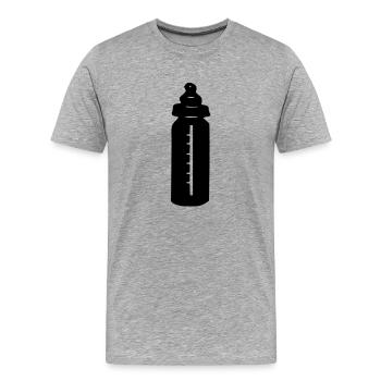 baby_milch_flasche_flaeschchen - T-shirt bio Premium Homme - gris chiné - Devant - Damien (186cm)