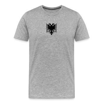 Albania - Men's Premium Organic T-Shirt - heather grey - Front - Damien (186cm)