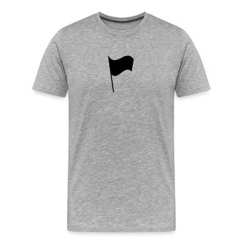 Flagge - Männer Premium Bio T-Shirt - Grau meliert - Vorne - Damien (186cm)
