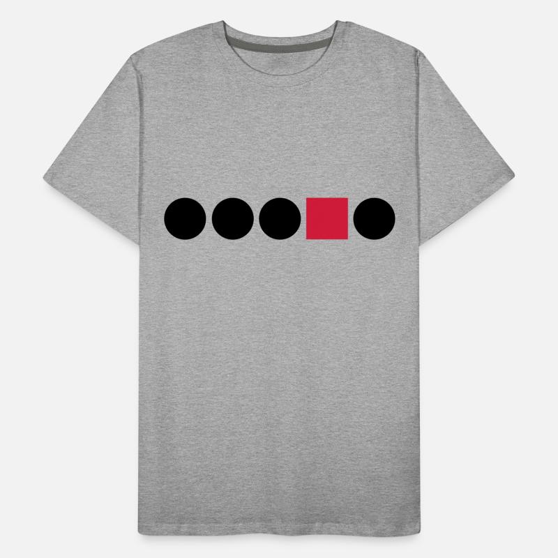 Forme Circle Square Rectangle Anders bords de diff T-shirt bio Premium Homme