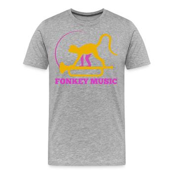 Funk Musik - Männer Premium Bio T-Shirt - Grau meliert - Vorne - Damien (186cm)