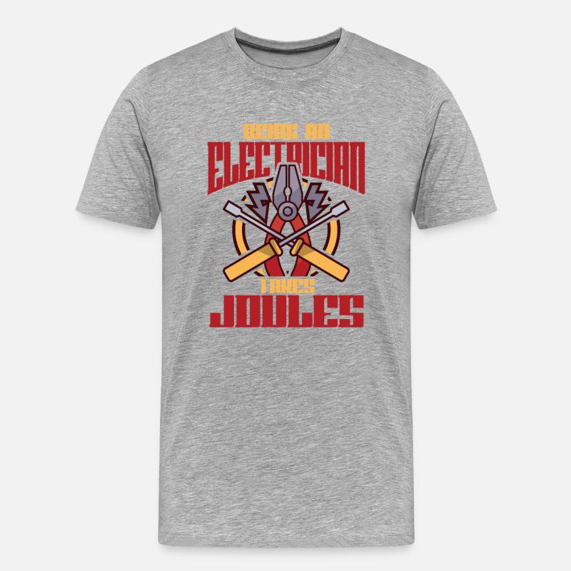 Electrician Electrical Engineer Lineman Electrical - Männer Premium Bio T-Shirt - Grau meliert