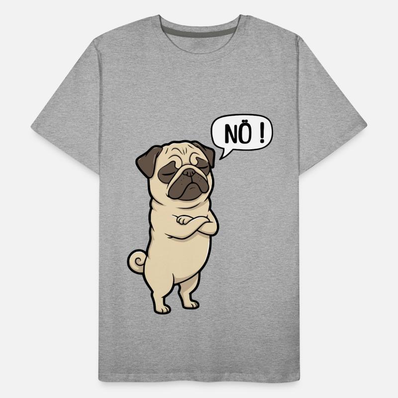 NÖ Pug Eigensinniger Mops-Charme Männer Premium Bio T-Shirt