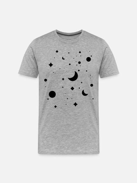 Sternenhimmel - Männer Premium Bio T-Shirt - Grau meliert