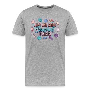 Nur Noch Eine Muschel, Sammler Muschel - Männer Premium Bio T-Shirt - Grau meliert - Vorne - Damien (186cm)