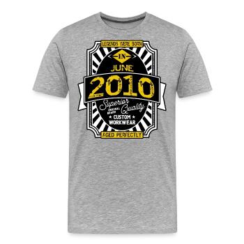 2010 JUNE - T-shirt bio Premium Homme - gris chiné - Devant - Damien (186cm)