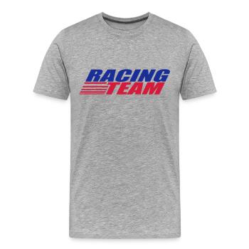 Racing Team - T-shirt bio Premium Homme - gris chiné - Devant - Damien (186cm)