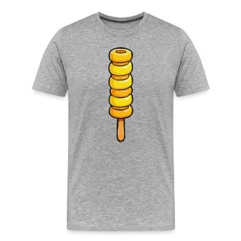 Sucettes glacées - T-shirt bio Premium Homme - gris chiné - Devant - Damien (186cm)