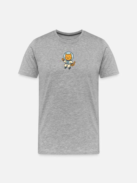 Astrocat - Men's Premium Organic T-Shirt - heather grey