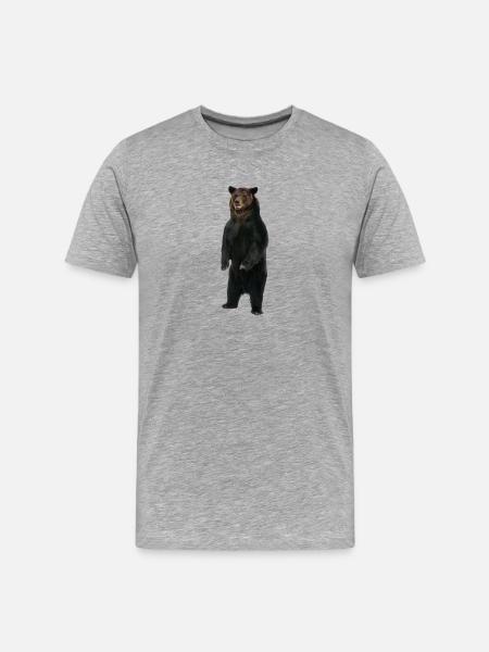 Standing bear - Men's Premium Organic T-Shirt - heather grey