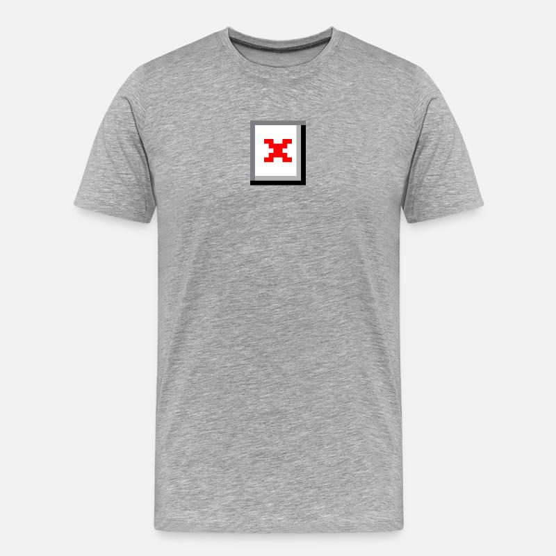 Image Not Found - Männer Premium Bio T-Shirt - Grau meliert