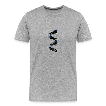 Tauchen Taucher - Männer Premium Bio T-Shirt - Grau meliert - Vorne - Damien (186cm)