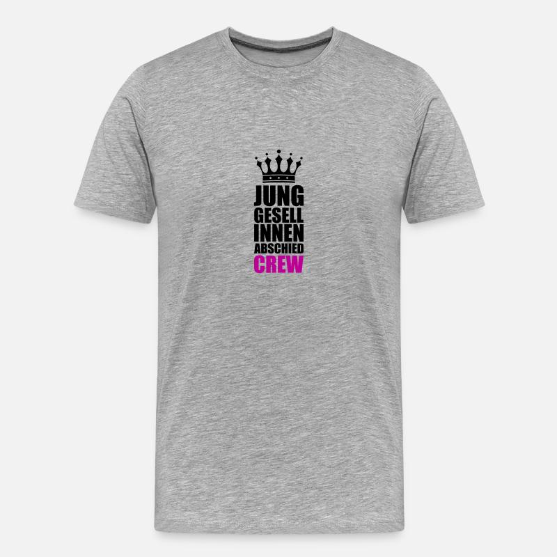 Junggesellinnenabschied Crew - Männer Premium Bio T-Shirt - Grau meliert