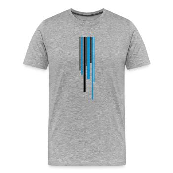 Nombreux modèle de traits - T-shirt bio Premium Homme - gris chiné - Devant - Damien (186cm)
