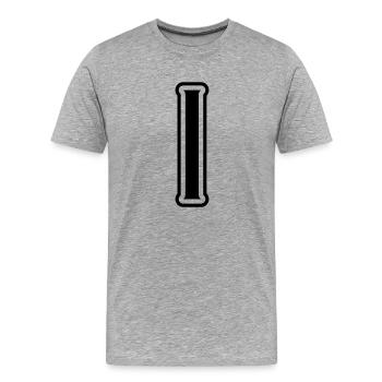 1 number symbol - Men's Premium Organic T-Shirt - heather grey - Front - Damien (186cm)