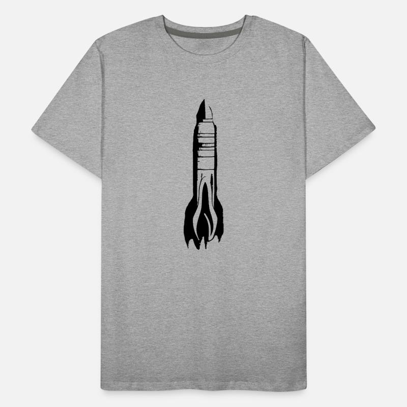 Spacecraft Rocket Space Space Flight Vector Men's Premium Organic T-Shirt