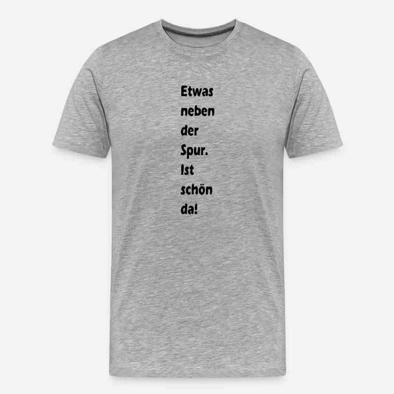 Neben der Spur - Männer Premium Bio T-Shirt - Grau meliert
