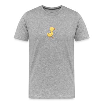 Ducks with red jackets - Men's Premium Organic T-Shirt - heather grey - Front - Damien (186cm)