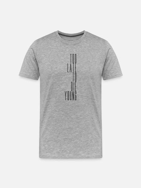 The Young Saying - Men's Premium Organic T-Shirt - heather grey