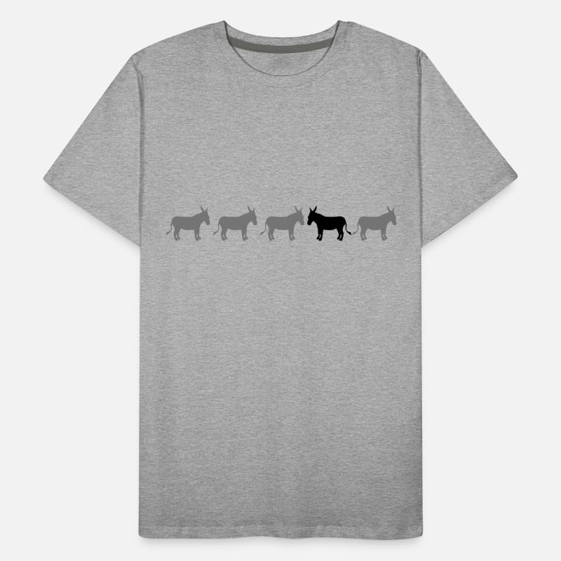 anders be different esel pferd pony klein packesel Männer Premium Bio T-Shirt