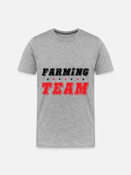Farming Team - Männer Premium Bio T-Shirt - Grau meliert