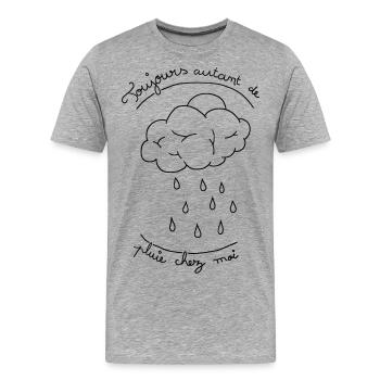 Toujours autant de pluie - T-shirt bio Premium Homme - gris chiné - Devant - Damien (186cm)