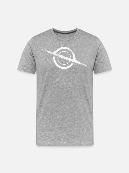 Schwarzez Loch - Männer Premium Bio T-Shirt - Grau meliert