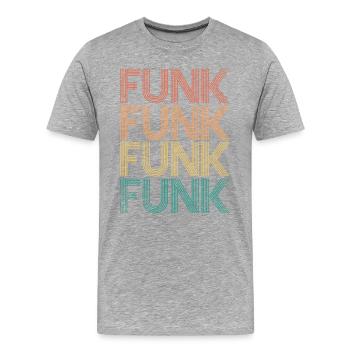 Funk Musik - Männer Premium Bio T-Shirt - Grau meliert - Vorne - Damien (186cm)