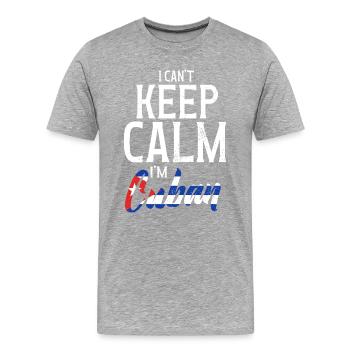 Kubaner - Lustiger Spruch - Männer Premium Bio T-Shirt - Grau meliert - Vorne - Damien (186cm)
