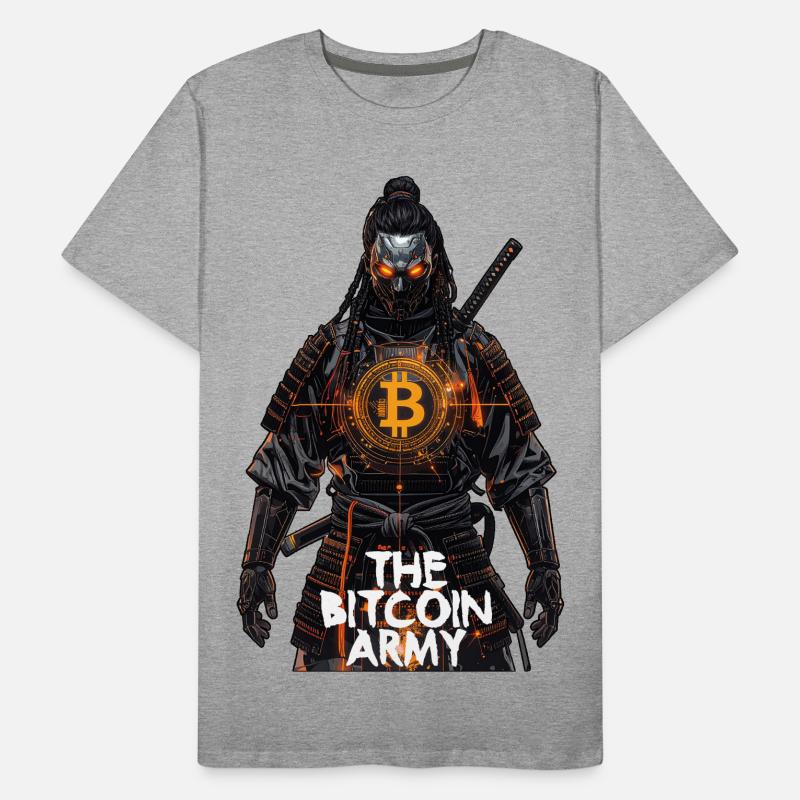 Bitcoin Bazooka - The Bitcoin Army - Samurai 01 Men's Premium Organic T-Shirt