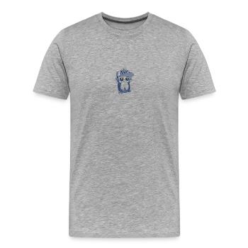 NYC New T-shirt - T-shirt bio Premium Homme - gris chiné - Devant - Damien (186cm)