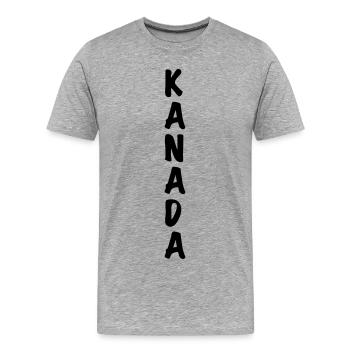 Kanada - Männer Premium Bio T-Shirt - Grau meliert - Vorne - Damien (186cm)