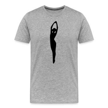 Tanz tanzen - Männer Premium Bio T-Shirt - Grau meliert - Vorne - Damien (186cm)