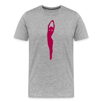 Tanz tanzen - Männer Premium Bio T-Shirt - Grau meliert - Vorne - Damien (186cm)