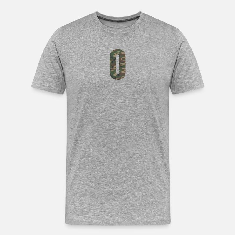 Harte Nummer 0 im Tarnmuster! - Männer Premium Bio T-Shirt - Grau meliert