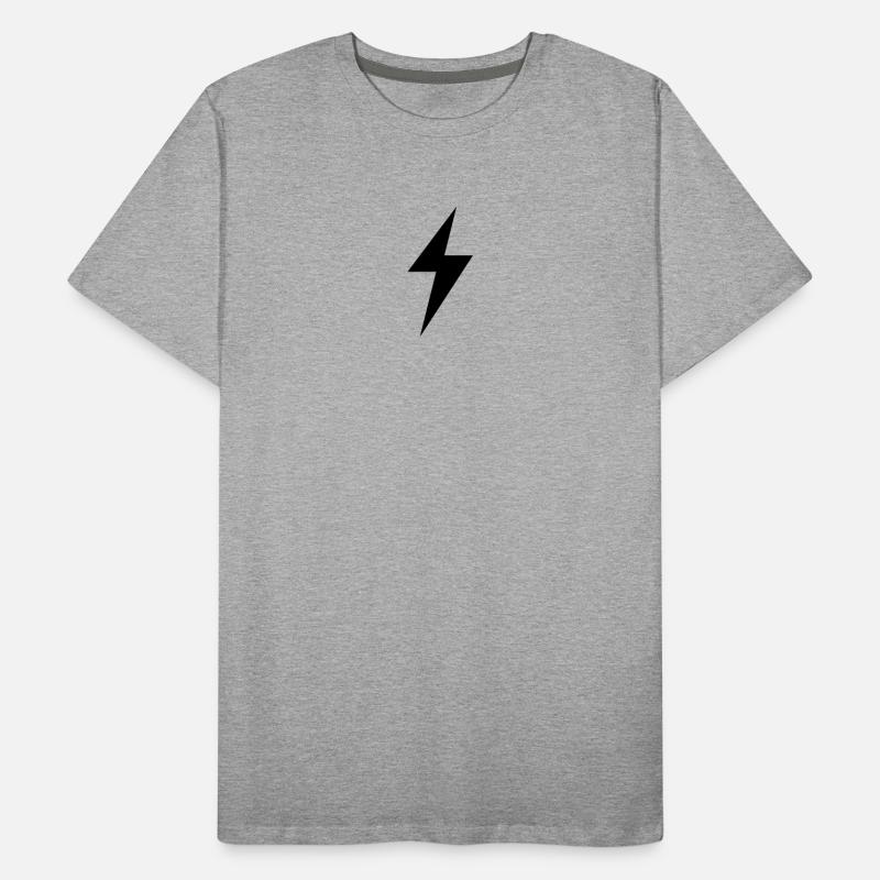 Lightning & Thunder Energy Simple Lightning comme surface T-shirt bio Premium Homme