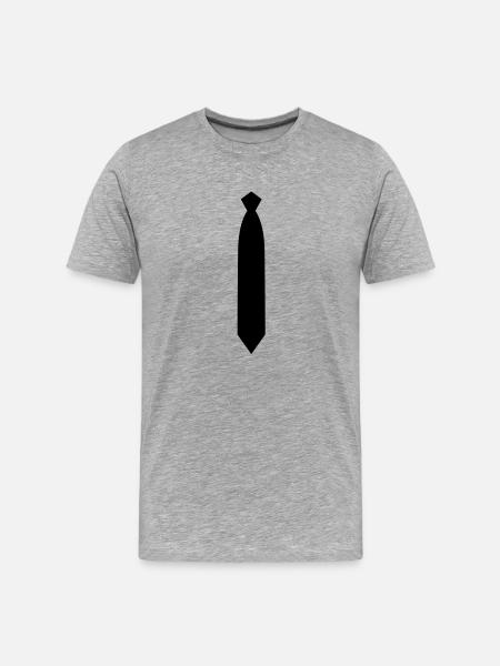 Krawatte - Männer Premium Bio T-Shirt - Grau meliert