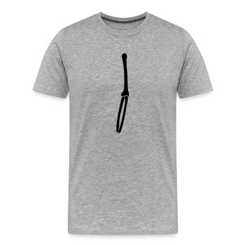 squelette bras - T-shirt bio Premium Homme - gris chiné - Devant - Damien (186cm)