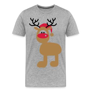 Christmas - Men's Premium Organic T-Shirt - heather grey - Front - Damien (186cm)