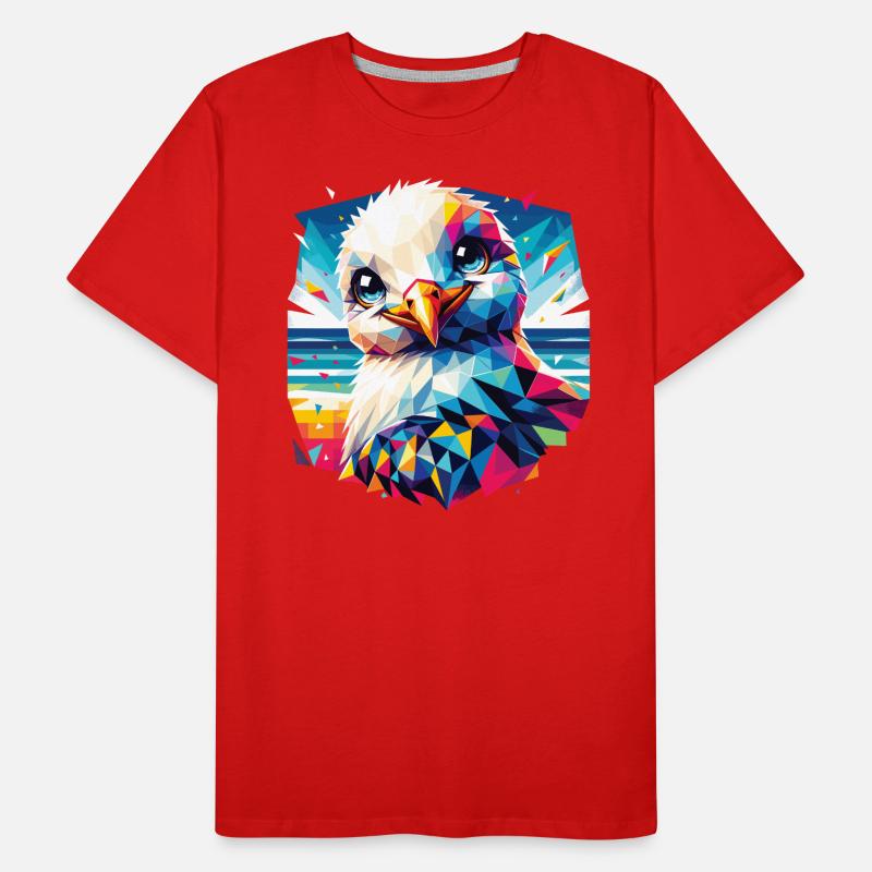 Polygone Mouette Vacances D’été Coloré T-shirt bio Premium Homme