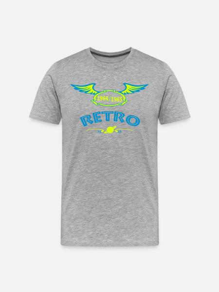 1964 65 - Männer Premium Bio T-Shirt - Grau meliert