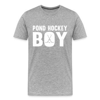 TeichHockey Junge - Männer Premium Bio T-Shirt - Grau meliert - Vorne - Damien (186cm)