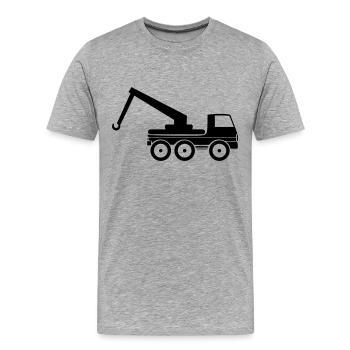 Abschleppwagen - Männer Premium Bio T-Shirt - Grau meliert - Vorne - Damien (186cm)