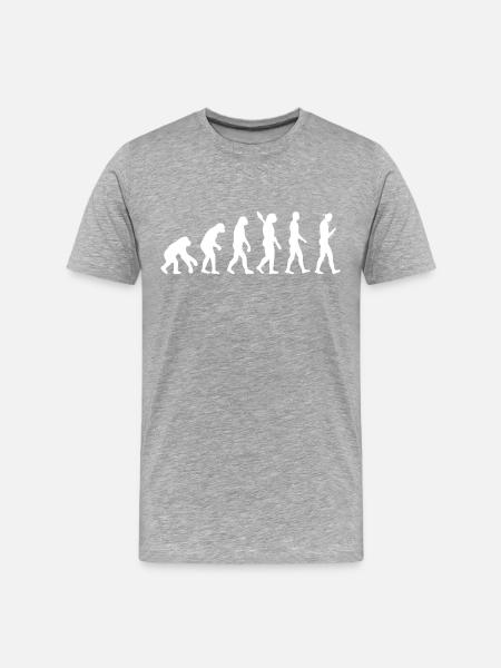 Evolution these days - Männer Premium Bio T-Shirt - Grau meliert