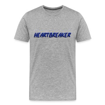 heartbreaker blue - Männer Premium Bio T-Shirt - Grau meliert - Vorne - Damien (186cm)